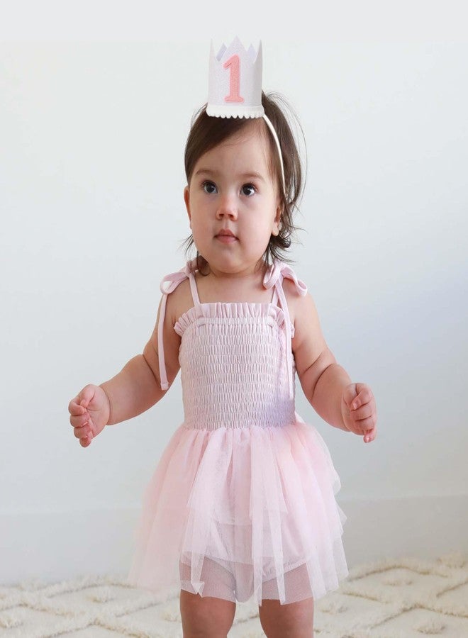 HGFC Boho Natural Birthday Hat For Baby - 1st Birthday Party Hat Decorations，Baby Girl 1st Birthday Headwear，First Birthday Glitter Crown For Babies，Kids Party Photo Booth Prop Hat - Image 5